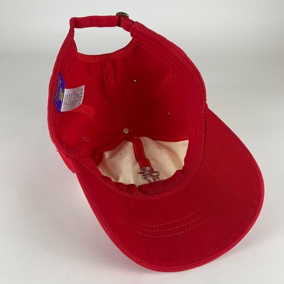 Coney Island Picnic Red Beige Relaxed Fit Strapback Hat - Picture 5 of 6